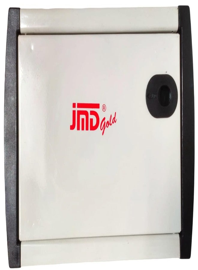 J M D GOLD JMD GOLD Db Spn 10 Way Steel, Copper, Brass Single Pole with Neutral Double Door Distribution MCB Board (White) - Image 1